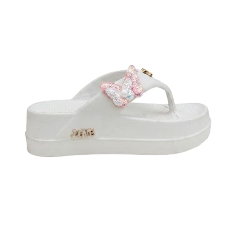VS-03 (Butterfly) Women's Platform Slippers | Soft EVA Flip Flops for Girls & Women | Lightweight Anti-Slip Casual Thong Sandals | Comfortable Daily Wear Fashion Chappals-image-24