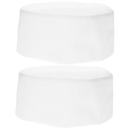 COSMEVIVI 2pcs Unisex Chef Hat Working Hat for Cooks Comfortable Material for Chefs and Waiters Restaurants and Cafes White