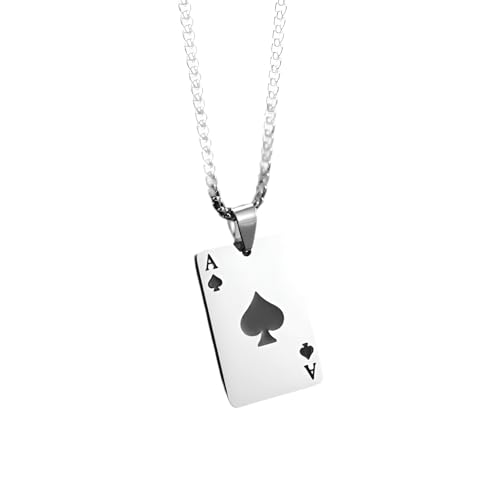 Collier as de Pique Argent 925 Idéal pour Affirmer son Style en Soirée ou au Quotidien