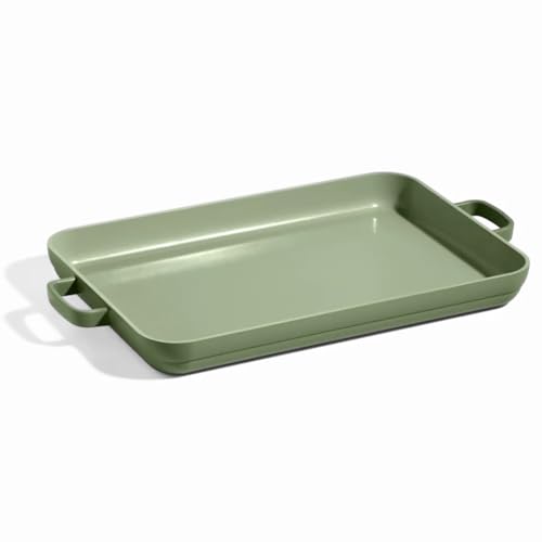 Image of Our Place Griddle Pan | 11.8 inch (5 Qt) Nonstick Ceramic Griddle Pan for Stovetop & Oven | PFAS-Free, Oven-Safe up to 450F, Easy-Grip Handles | Sage