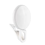 LEDライト スマホ 自撮りライト クリップライト 3色調光 USBライト 化粧 美顔 撮影 生放送 軽量 便利 ホワイト