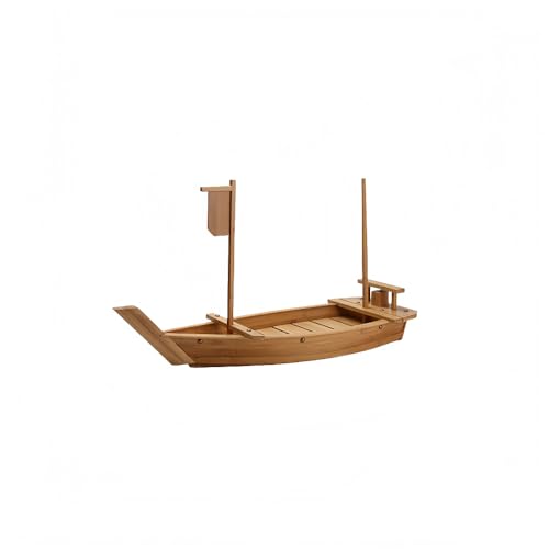 Stewlt 寿司盛り合わせ用 竹製ボート型プレート 和風レストラン仕様 刺身盛り付け船 天然素材 宴会料理展示皿 (80cm,竹製ドラゴンボート)