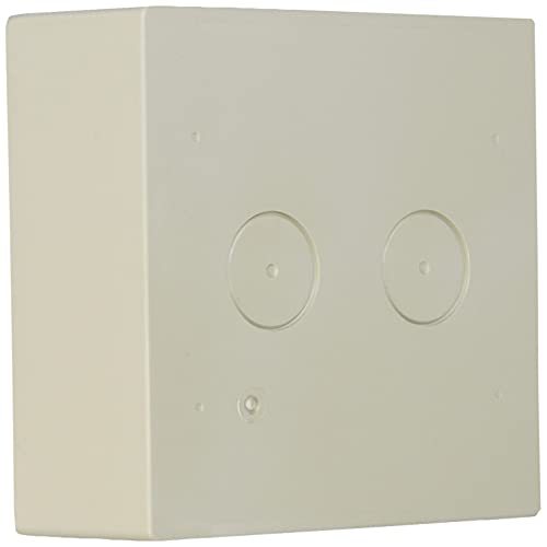Mirai Industry PVR-0WJ Exposed Switch Box for 2, No Connectors, No Knock Holes, Beige, 1 Piece