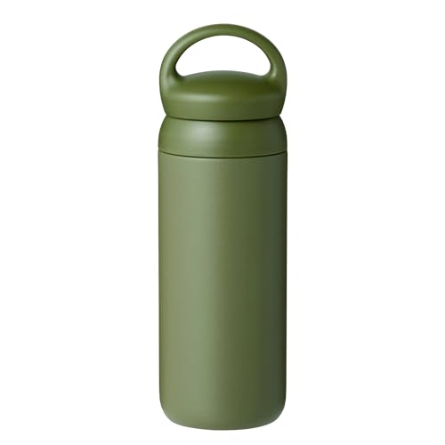 KINTO 21095 Day-off Tumbler, 16.9 fl oz (500 ml), Khaki, Double Wall Vacuum Construction, Hot and Cold Insulation, Water Bottle