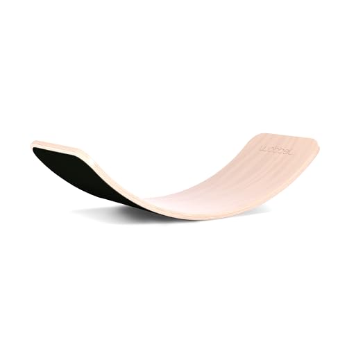 Wobbel Original linnen whitewash vilt zwart planche de motricité en bois