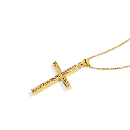 JTV Sterling Silver Diamond-Cut Cross Pendant Necklace - Christian Jewelry for Women - Elegant 925 Silver Faith Necklace - Religious Gift for Baptism, Confirmation, or Holiday - 18"3