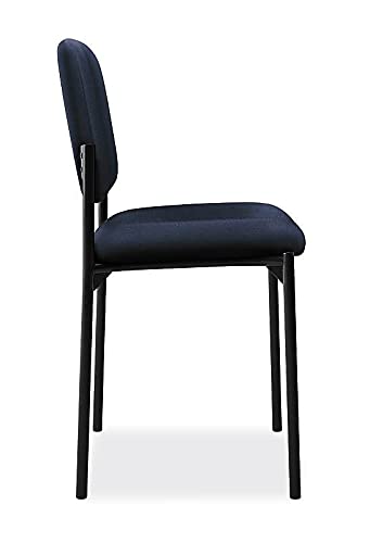 Image of HON Scatter Office Chairs for Guests, Lobby, Waiting Rooms, Armless Stackable Chairs, Comfy Desk Seating, Navy