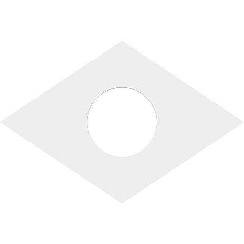 Image of Ekena Millwork CMP14X9DD-04000 Diamond Architectural Grade PVC Contemporary Urethane Ceiling Medallions 14 inchW x 9 3 /8 inchH x 4 inchID x 4 3 /4 inchC x 1 inchP