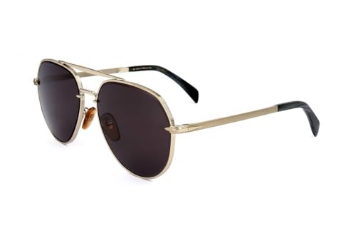 David Beckham Sunglasses DB 7037/G/S F6W BLACK / 61-16-145 METAL / MEN,Color:LightGold