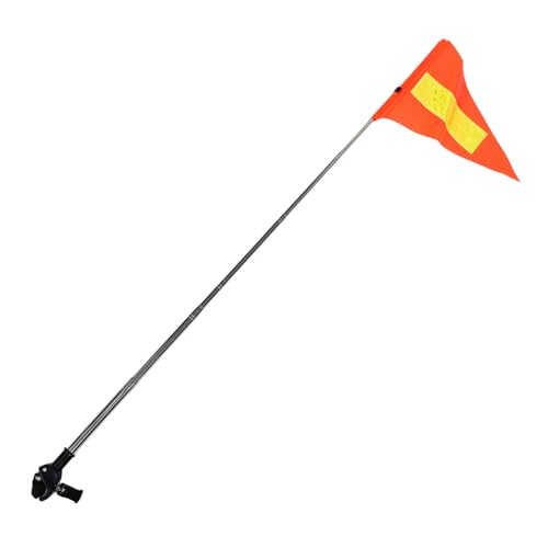 Drapeau de sécurité réfléchissant premium avec mât télescopique stable