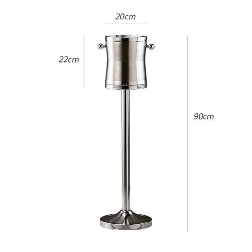Cubiteras cubo de vino de acero inoxidable con soporte para hielo y champán 3