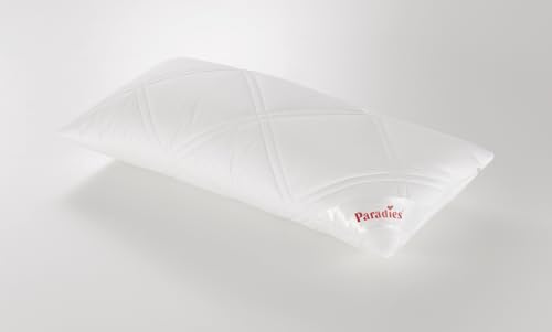 PARADIES Kissen 40x80 cm Softy Plus Bio, verstepptes Kopfkissen mit Reißverschluss