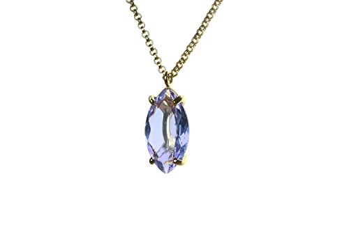 Collier tanzanite en or et pierres gemmes à l'artisanat fait main de luxe