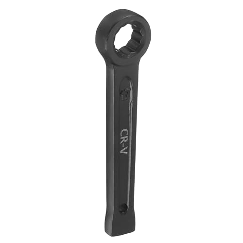 Image of sourcing map Slogging Box End Striking Ring Wrench 17mm Metric CR-V Steel 12-Point Flat Strike Wrench Baking Paint Single Head Spanner Hand Tool for Mechanical Automotive Repair