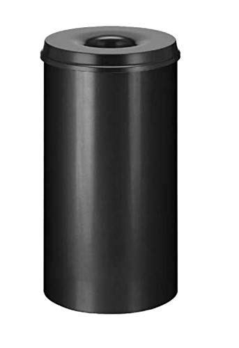 Selbstlöschender Papierkorb Mülleimer 50 Liter schwarz Abfalleimer