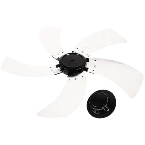 TOYANDONA Pedestal Fan Blades Replacement 12-inch Aluminum Alloy Low Noise Fan Blades Convenient to Clean White for Home Cooling