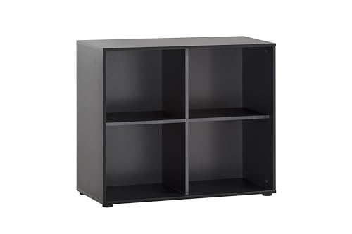 Schildmeyer Büromöbel-Set Hank 702070, schwarzmatt/Akustikpaneel Optik, 5-teilig