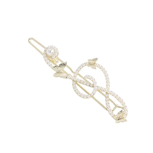 Elegante horquilla para el pelo con notas musicales para mujeres y niñas, con perlas artificiales, pasador lateral de los años 2000, para uso diario, fiesta temática