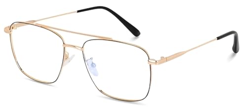 Image of Roshfort Men and Women Wonder Metal Full Rim Square Shape Eyeglasses Anti Reflective Eyewear Spectacles Frame