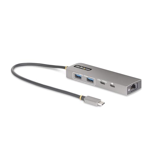 StarTech 3-Port USB-C Hub with Ethernet & Power