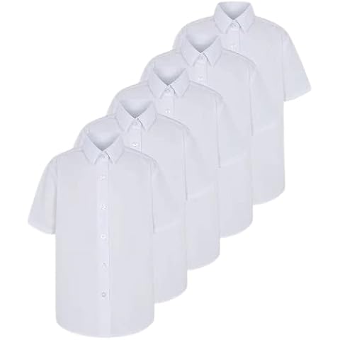 Pack of 5 Girls White School Blouses Cover