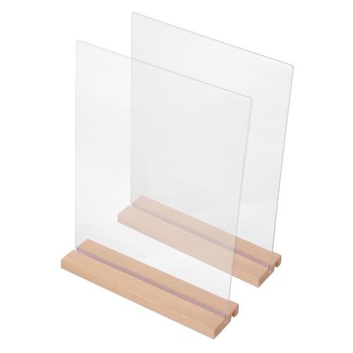 Supports de panneau en acrylique pour table de réception et comptoir de bureau