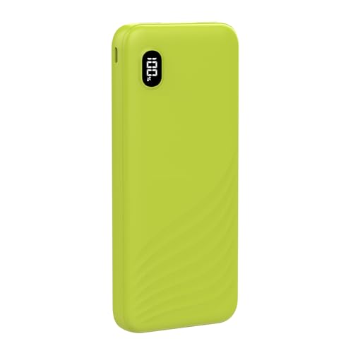 Power Bank, 10.000 mAh, pequeño Pero Fuerte (Entrada y Salida USB-C), 22,5 W/3 A, PD3.0 QC 3.0, Cargador portátil, indicador LED, batería Externa para iOS/Android/Tableta, Verde
