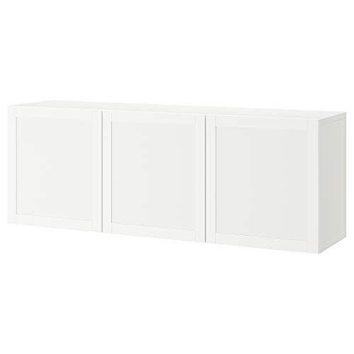 ProTuning BESTÅ Combinación de armario de pared, blanco/blanco Hanviken, 180x42x64 cm