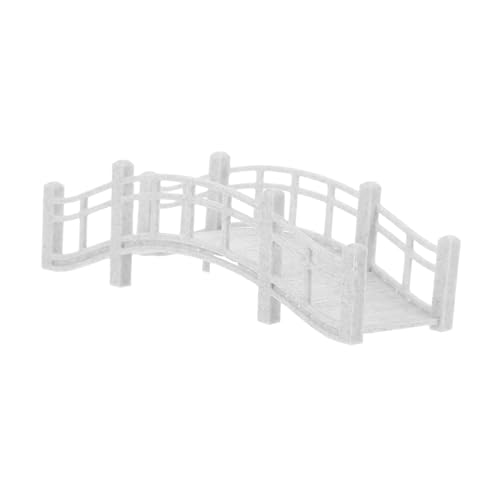KITANDOVE Puente micropaisaje Hadas para el jardín pequeño Puente Mini decoración Adornos de Escritorio Modelo de Mini Puente de Arco Micro Adornos de Paisaje Puente del Acuario pla Grey