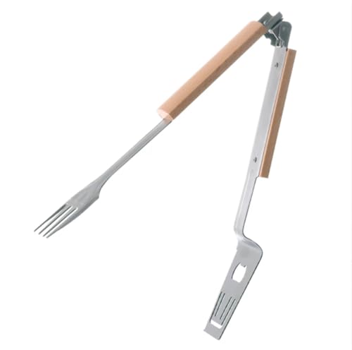 FENGJISUN Pinzas de cocina, pinzas de cocina, pinzas para barbacoa, mango de madera, pinzas para parrilla, pinzas para carne, utensilios de cocina, pinzas de cocina para cocinar