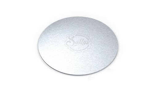 Sallys Cake Boards Silber 4 mm Stärke Aus stabilem leichten Karton mit lebensmittelecher Aluminiumbeschichtung - Kuchenunterlage Tortenunterlage Tortenplatten Cakeboard (Ø 25 cm)