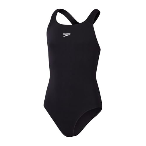 Speedo Women's Eco Endurance+ Medalist | Athletic Fit | Clasic Design| Recycled Fabric | Chlorine Resistant | Extra Flexibility, Black, 4040