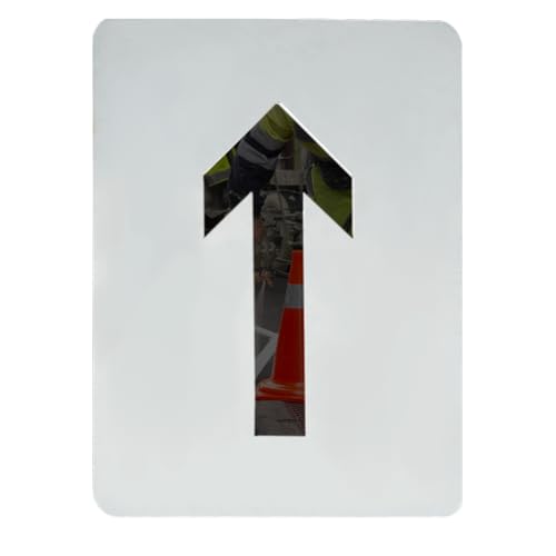 SUPERFINDINGS 1 peça de estêncil de flecha para estacionamento, modelos de pintura de seta de 30 cm,