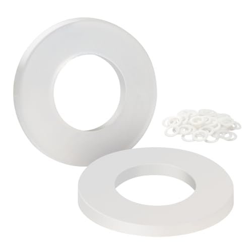 BOUMVID Arandelas de Plástico M20 x 35 mm, 10 Pieza Arandelas de Plástico Nailon, Arandela de Goma Nylon Plastico Blanco, Arandelas Espaciadoras Bricolaje para Mecánica Mantenimiento Electrónica