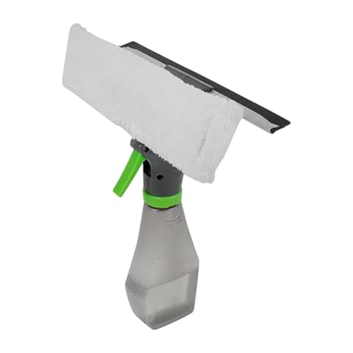 MAGAUSVZVK Window cleaning set, window wiper window squeegee with spray bottle, window cleaning set with all-round cover, professional glass wiper for bathroom, shower, car, glass(Weißgrau)