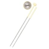 Mechanical Thermometers Chopstick for Frying Stainless Steel Construction and Silicone Grip Cooking Thermometers