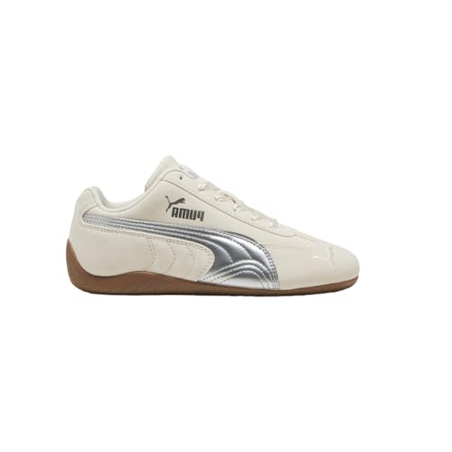 PUMA Kids Boys Speedcat Metallic Lace Up Sneakers Shoes Casual - White