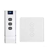 Voice Controlled Smart WiFi Curtain Switch with Touch Features Compatible with For Alexa for Home Automation (white)