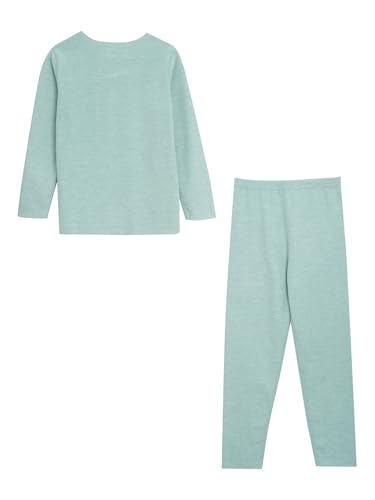 Kids Girls Boys Long Johns Set Fleece Lined Thermal Underwear Base Layer Shirt Tops with Leggings Pants Set4