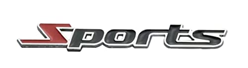 Image of 2X Sport Emblem 3D Metal Badge Car Body Side Sticker Fit for Universal Cars Truck SUV Vehicle(Black Red)