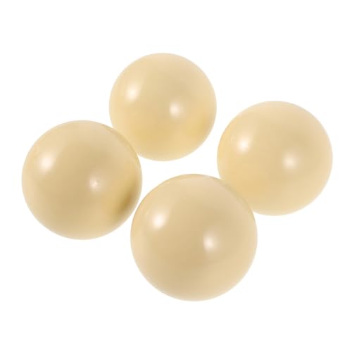 SUPVOX 4pcs Billiard Training Balls Standard White Pool Balls for Beginners Durable Material for Skill Development Practice Equipment for Amateur Players