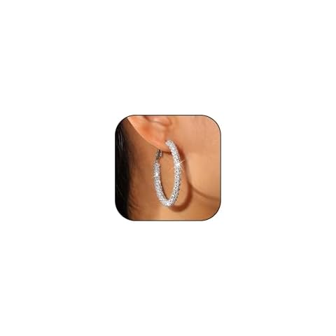 Novearring Rhinestone Hoop Earrings Cover