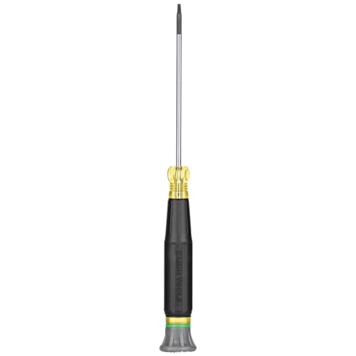 Image of Klein Tools 6303 Mini Precision Screwdriver, T6H TORX Tamperproof Tool with Cushion-Grip Handle and Color Coded Rings, 3-Inch Shank