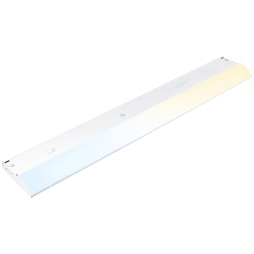 Image of Enbrighten 24 Inch Hardwired Under Cabinet Light with 5 Color Temperatures | Dimmable 1620 Lumens, Soft White to Daylight Lighting, Linkable Under Cabinet Lighting for Kitchen, ETL Listed