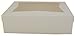 SCT White Window Bakery Boxes with Tuck-in Lid, 10 x 14 x 4, White, Paper, 100/Carton