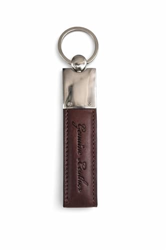 Image of Leather Strap Keychain, Embossed Logo Design, Durable Premium Key Ring for Bike Lovers & Gift Use