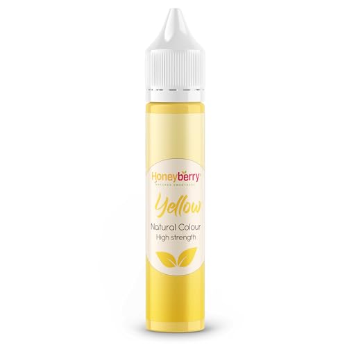 HONEYBERRY Colorant Alimentaire Naturel Liquide – Teinture Concentrée Peinture Comestible pour Glaçage, Pâte à Sucre, Crème au Beurre, Boissons – Sans...