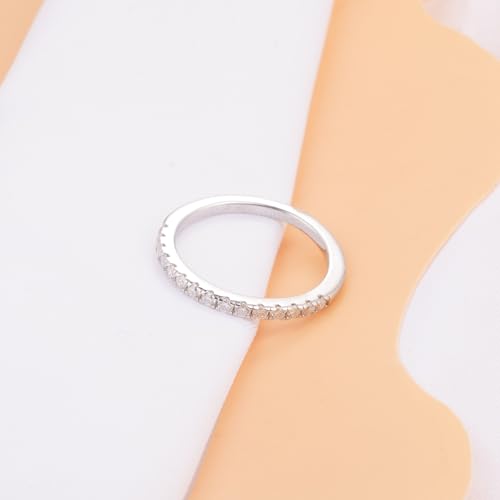 Moissanite Stackable Engagement Rings Eternity Promise Wedding Ring D Color VVS1 925 Sterling Silver Bridal Rings for Women Men3