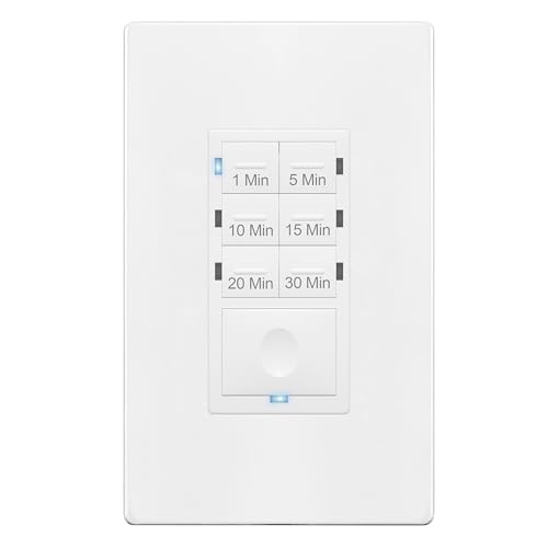 ENERLITES Countdown Timer Switch for Bathroom Fans and Lights, 1-30 Min, Neutral Wire Required, UL...