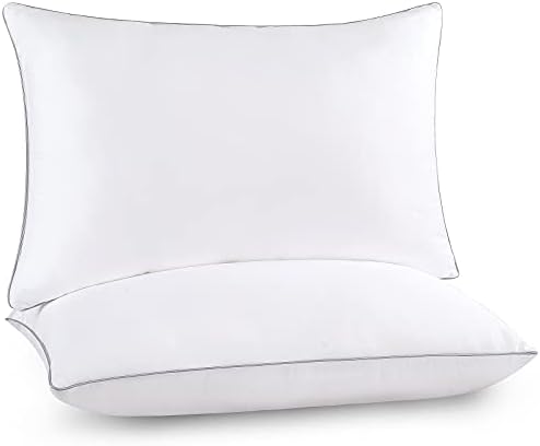 Bed Pillows for Sleeping Queen Size 2 Pack Cooling Pillow Set of 2 for Side Back and Stomach Sleepers Down Alternative Filling Luxury Soft